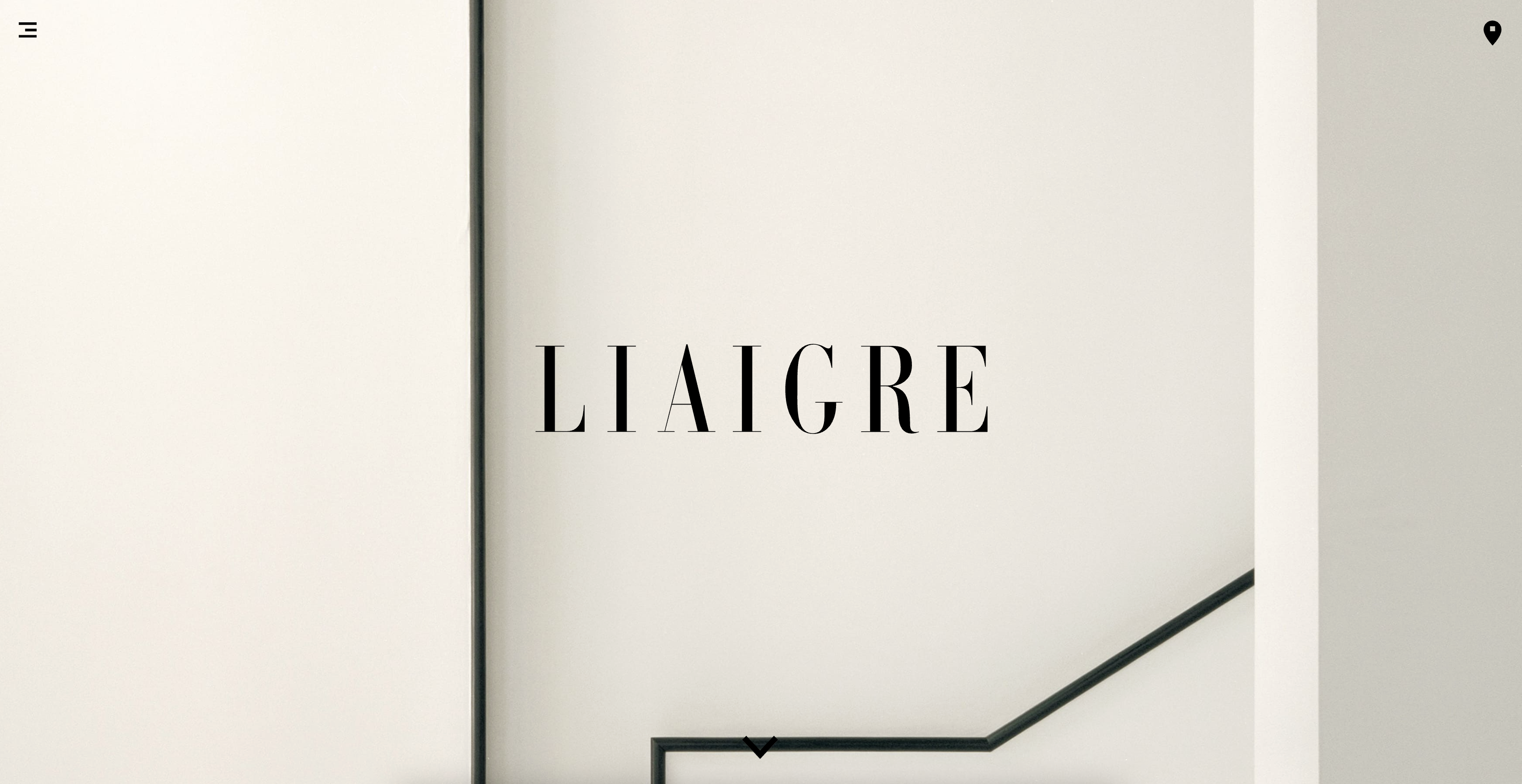 Image de la page d'accueil du site de Liaigre