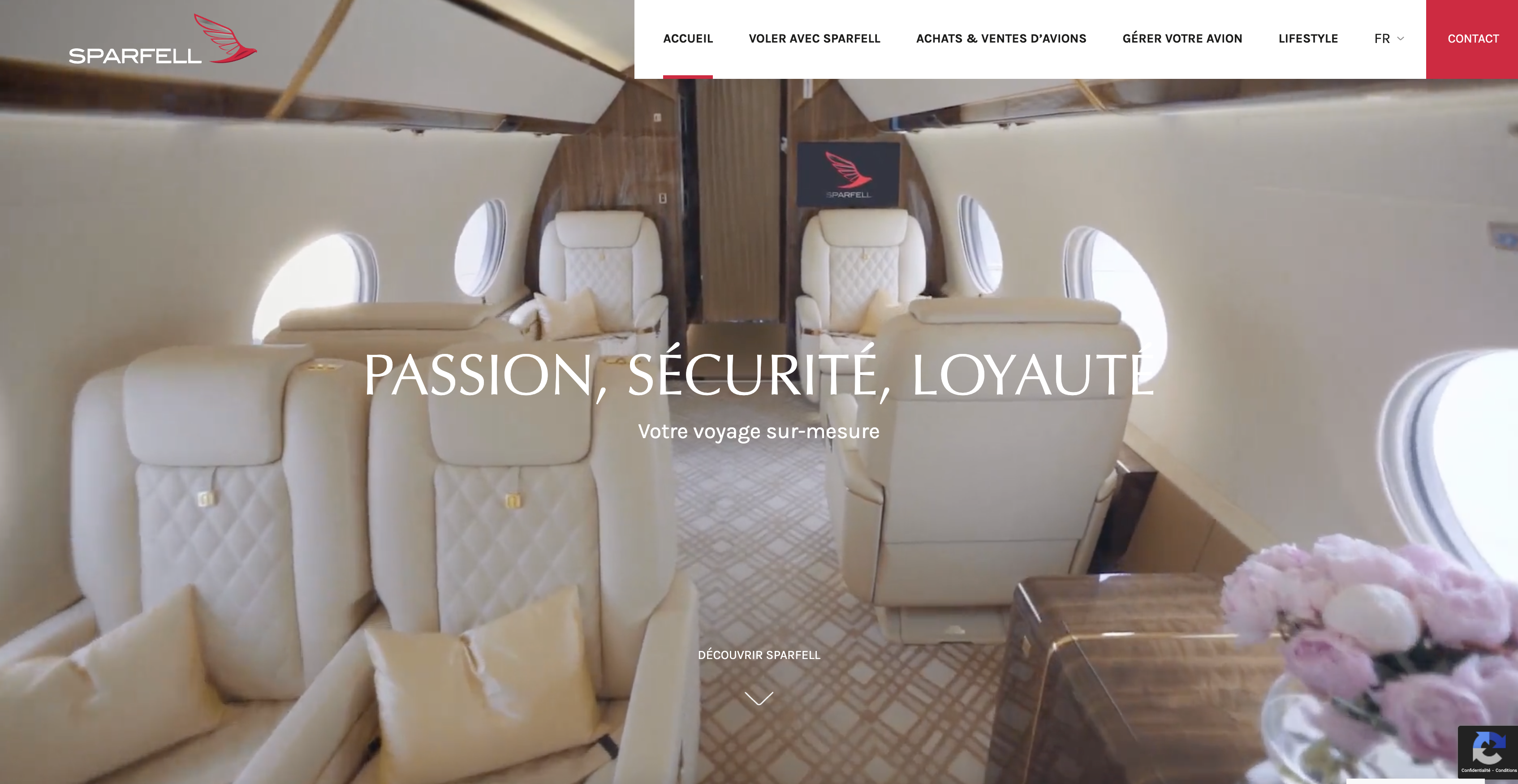 Image de la page d'accueil du site Sparfell